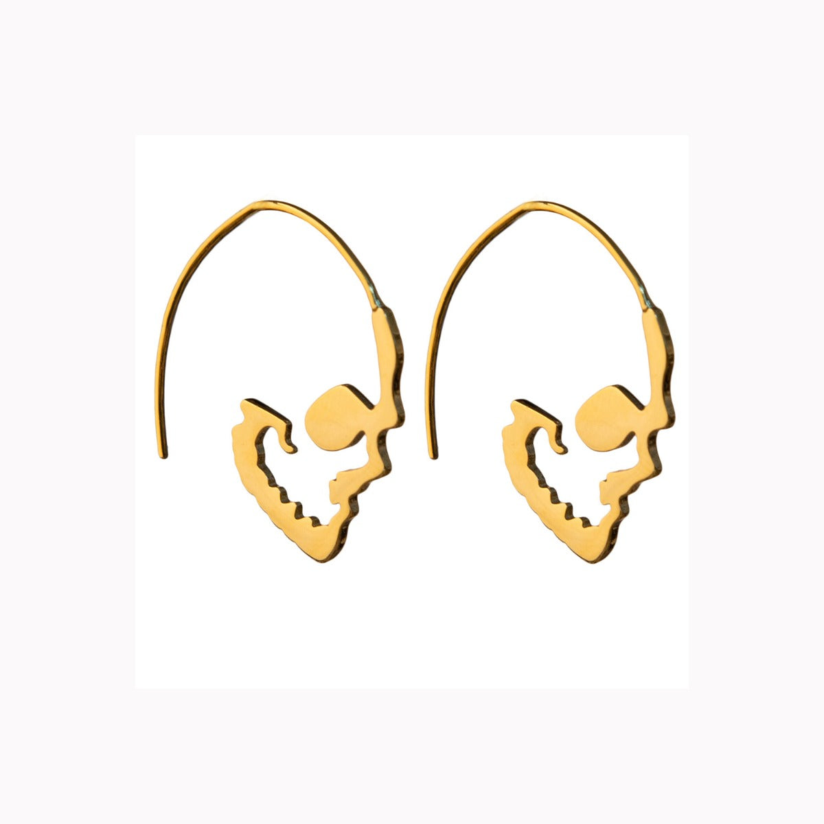 Skull Hoop - Gold