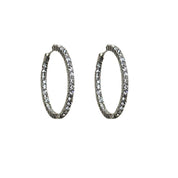 Diamond Hoop - White