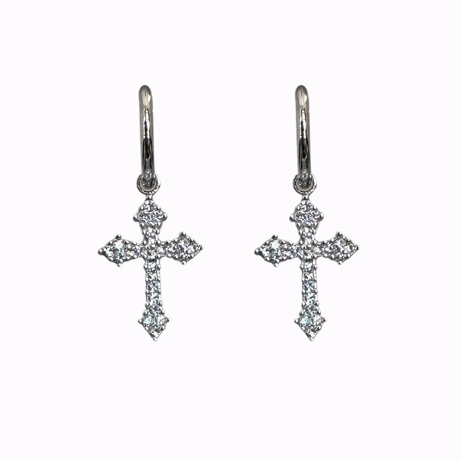 Rebel Cross Hoop - White