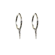 Ice Spike Hoop - White