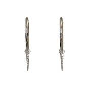 Ice Spike Hoop - White