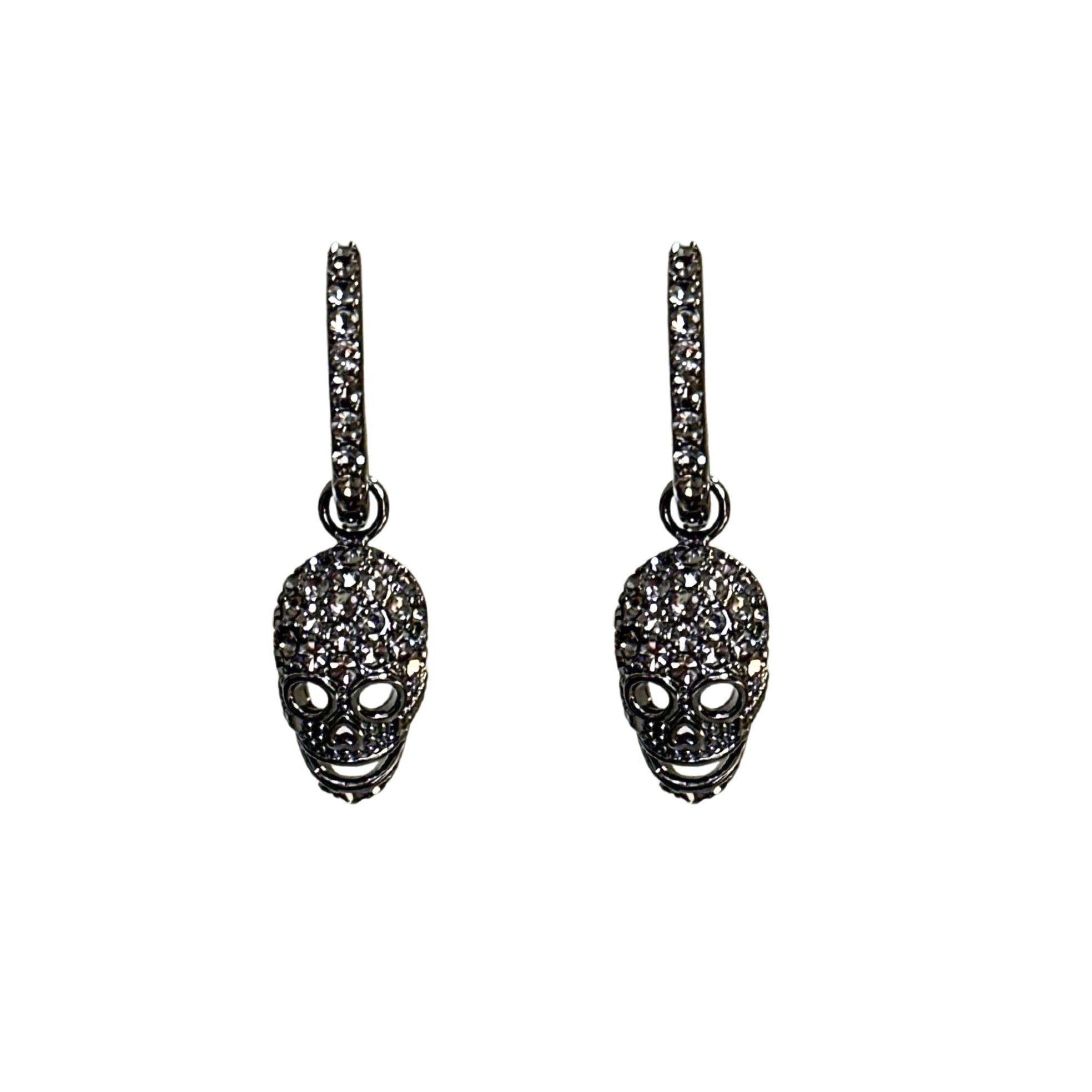 Glam Skull Hoop Small - Gun