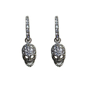 Glam Skull Hoop Small - White