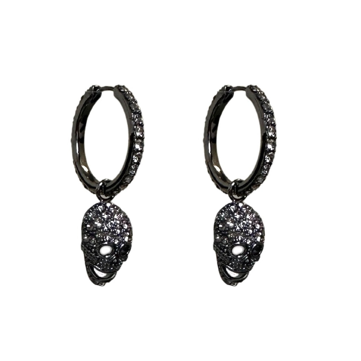 Glam Skull Hoop Medium - Gun