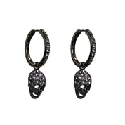 Glam Skull Hoop Medium - Gun