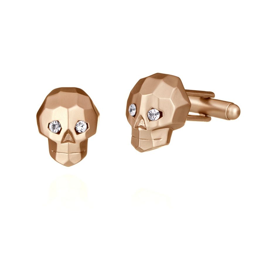 Skull's Eye Cufflink - Goldproduktbild #1