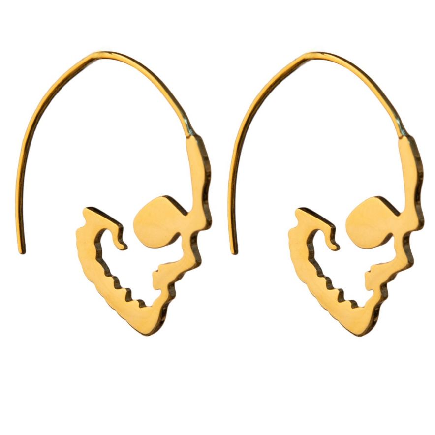 Skull Hoop - Big-Goldproduktbild #1